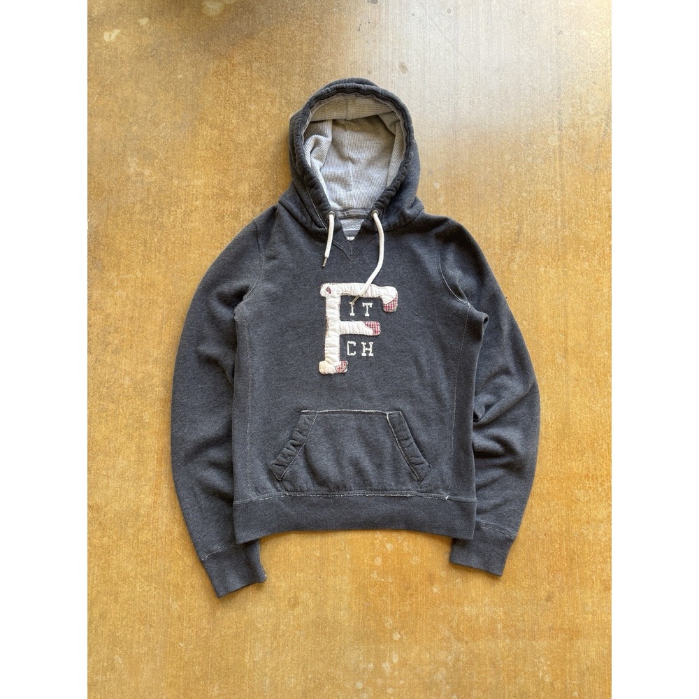 Abercrombie Hoodie Collegiate M Bella Swan Surfer Y2K Skater Women Gray Sweater